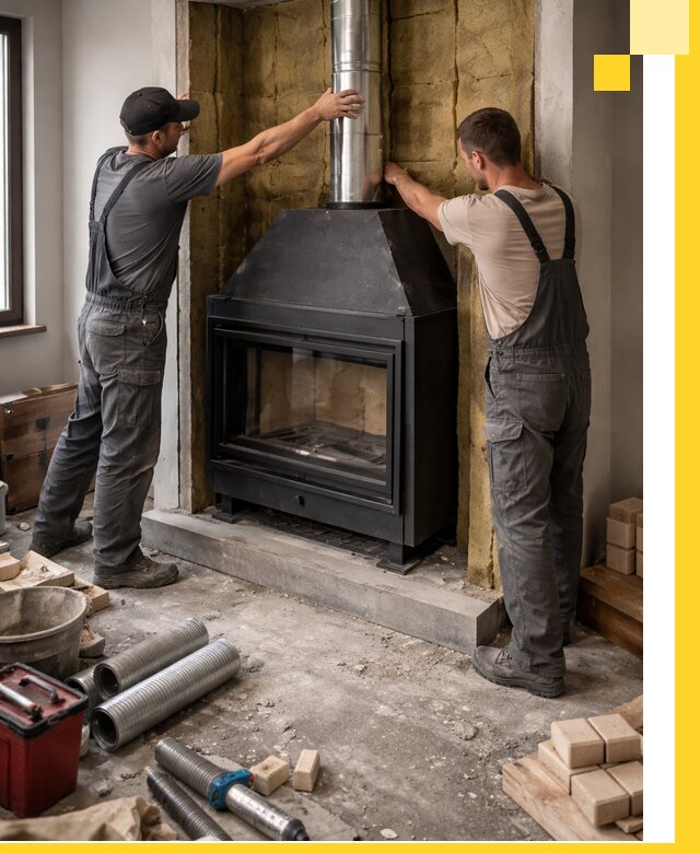 Изготовление и монтаж закрытых каминов в Елабуге под ключ