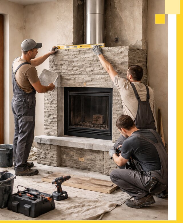 Профессиональный монтаж каминов под ключ в Елабуге для дома