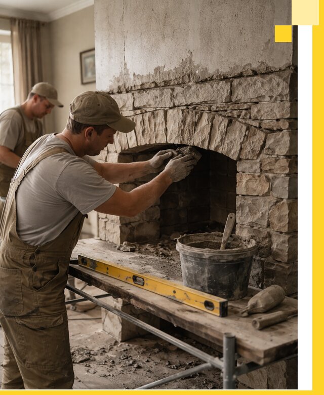 Изготовление каминов под ключ в Елабуге, монтаж и отделка