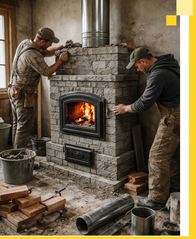 Производство, поставка и монтаж дровяных печей в Елабуге