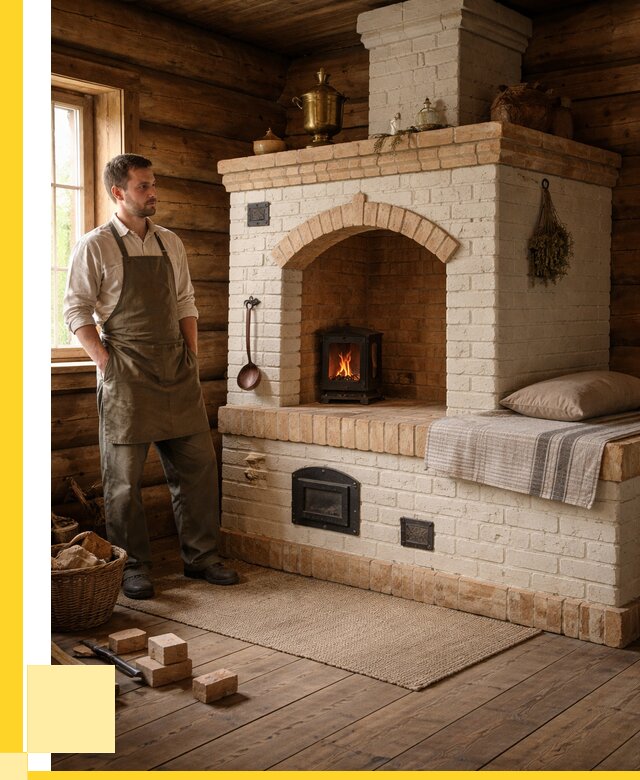 Русские печи с лежанкой под ключ в Елабуге от 151920 р. ЭриданЛбг