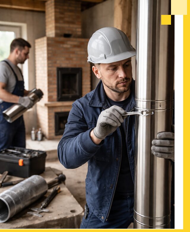 Профессиональный монтаж дымоходов для печей в Елабуге