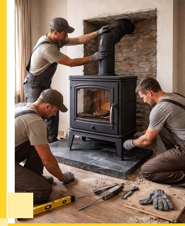 Монтаж печи камина в частном доме в Елабуге от 25320 р. | ЭриданЛбг