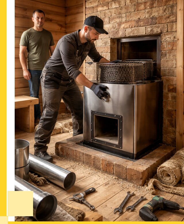 Монтаж банных печей под ключ в Елабуге от 18230 р., ЭриданЛбг