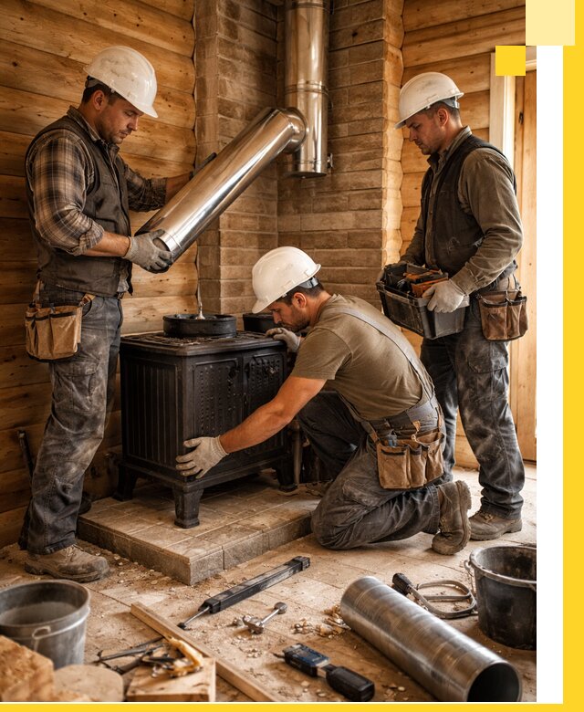 Профессиональный монтаж банных печей и дымоходов в Елабуге