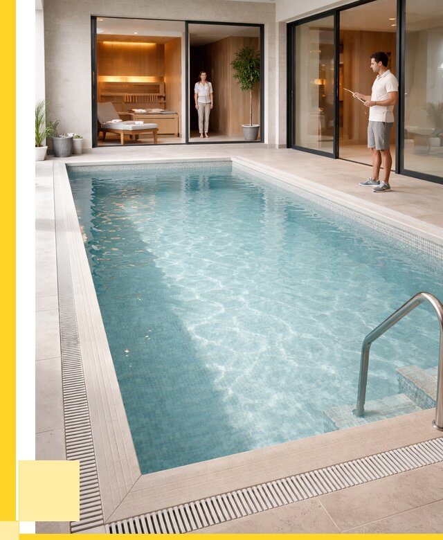 Отделка бассейна пленкой ПВХ в Елабуге от 3545 р. - ЭриданЛбг