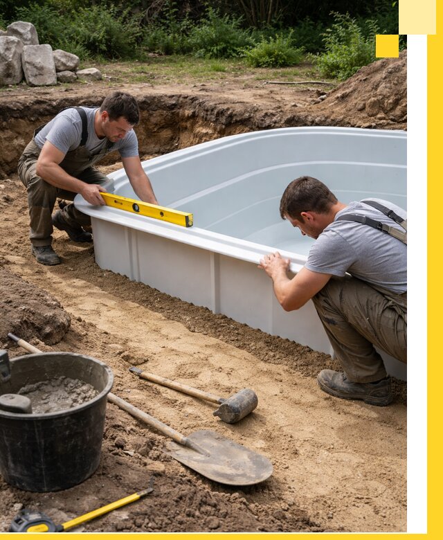 Производство и установка пластиковых бассейнов в Елабуге под ключ