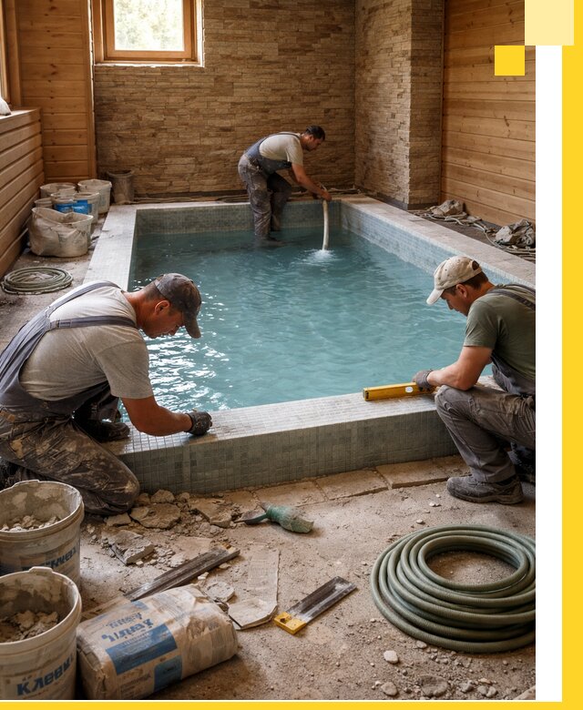 Проектирование и строительство бассейнов для бани в Елабуге