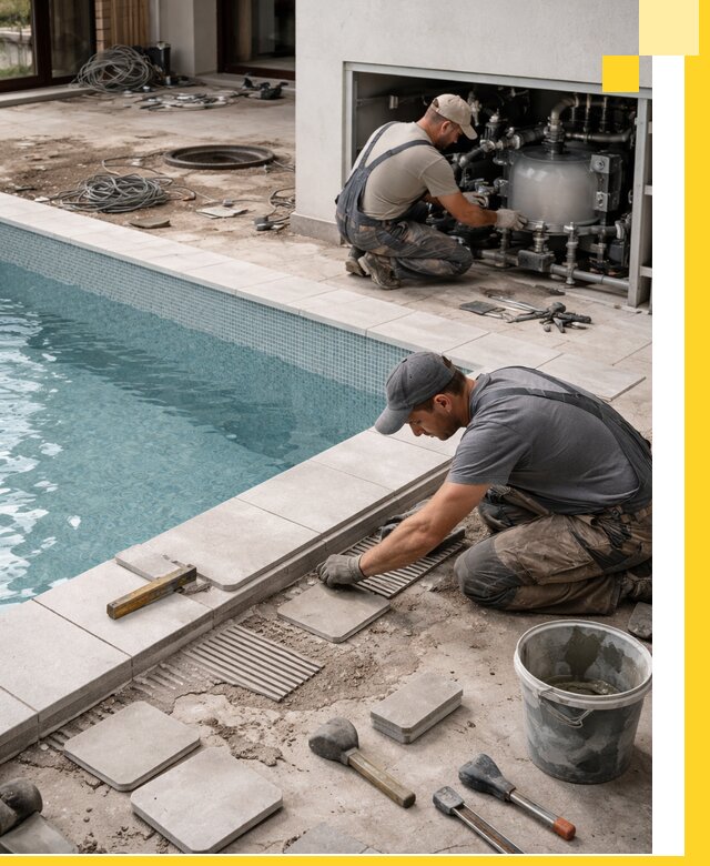 Строительство и монтаж бассейнов в коттедже в Елабуге