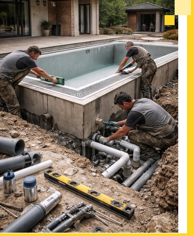 Строительство переливных бассейнов в Елабуге под ключ