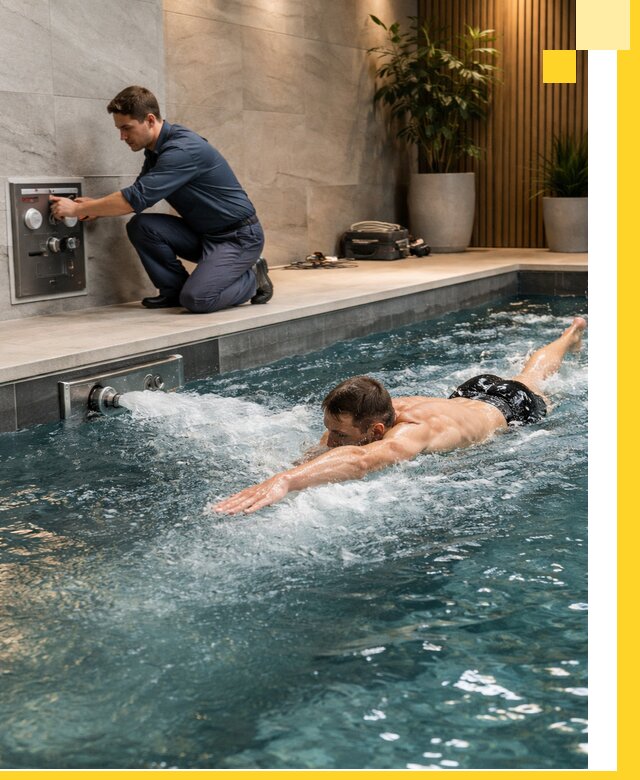 Проектирование и монтаж бассейнов с противотоком в Елабуге