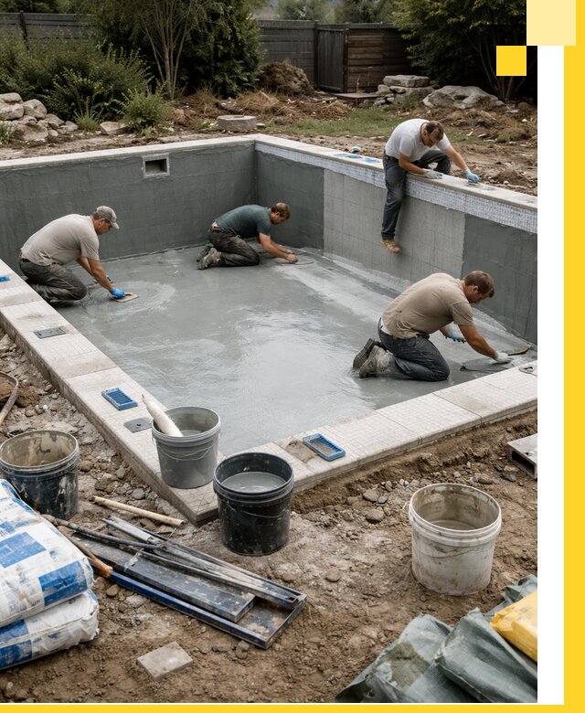 Изготовление и монтаж чаши бассейна под ключ в Елабуге