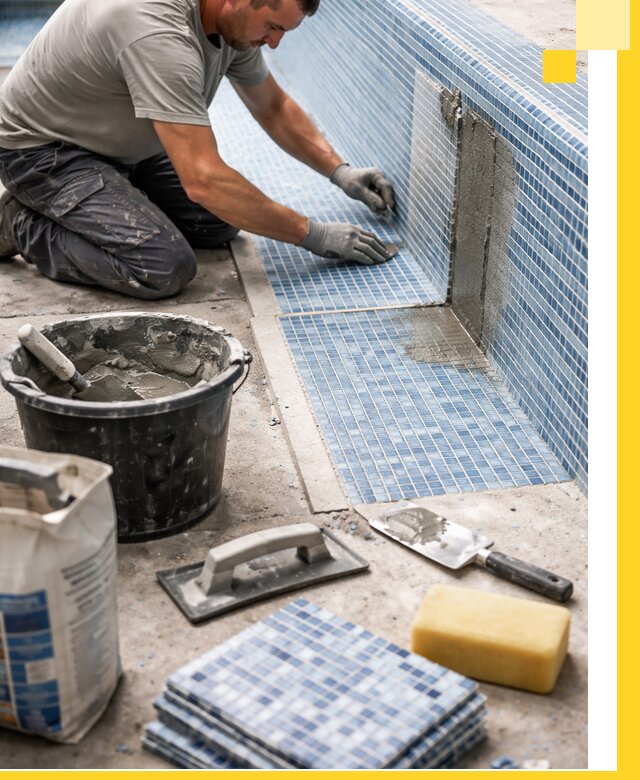 Укладка и ремонт мозаики для бассейнов под ключ в Елабуге