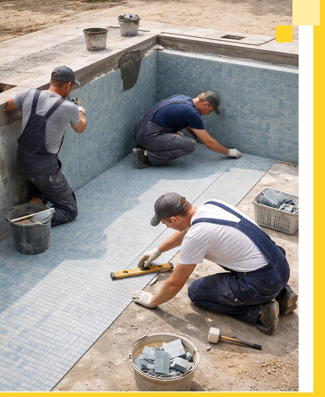 Укладка и установка плитки для бассейнов под ключ в Елабуге