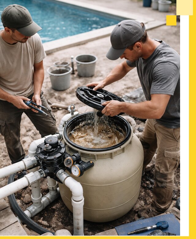 Установка и обслуживание песочных фильтров для бассейнов в Елабуге