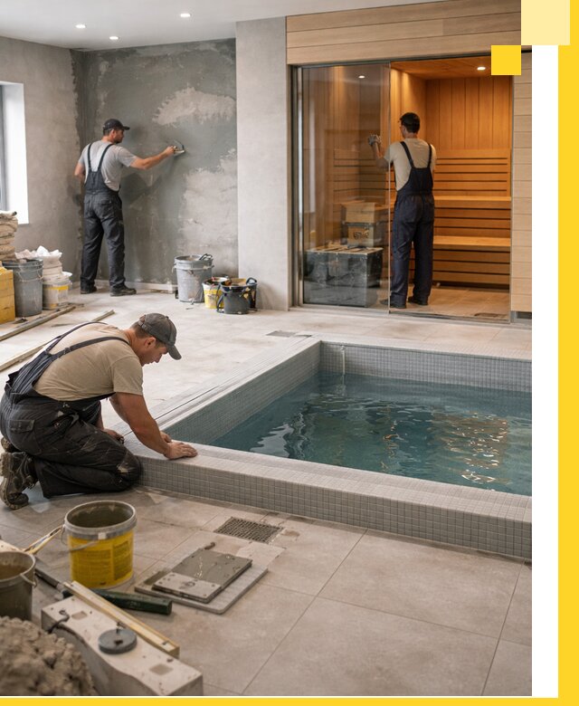 Проектирование и строительство сауны с бассейном в Елабуге