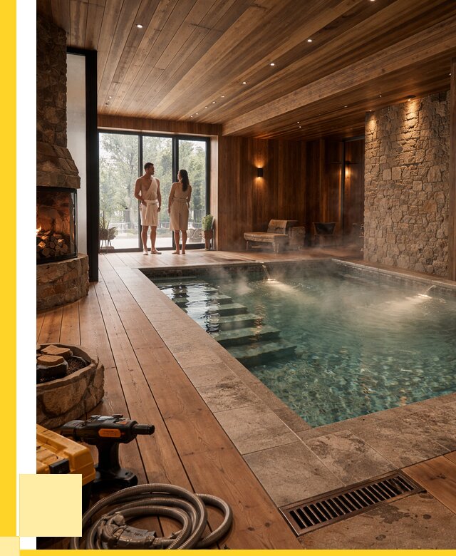 Проекты бань с бассейном под ключ в Елабуге от 75960 р., ЭриданЛбг