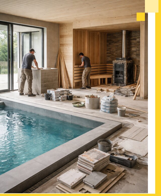 Проектирование и строительство бань с бассейном в Елабуге