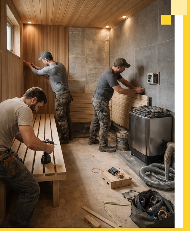 Сауны под ключ в Елабуге, проектирование, строительство, отделка