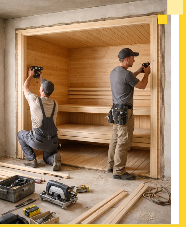 Монтаж саун под ключ в Елабуге — проектирование и установка