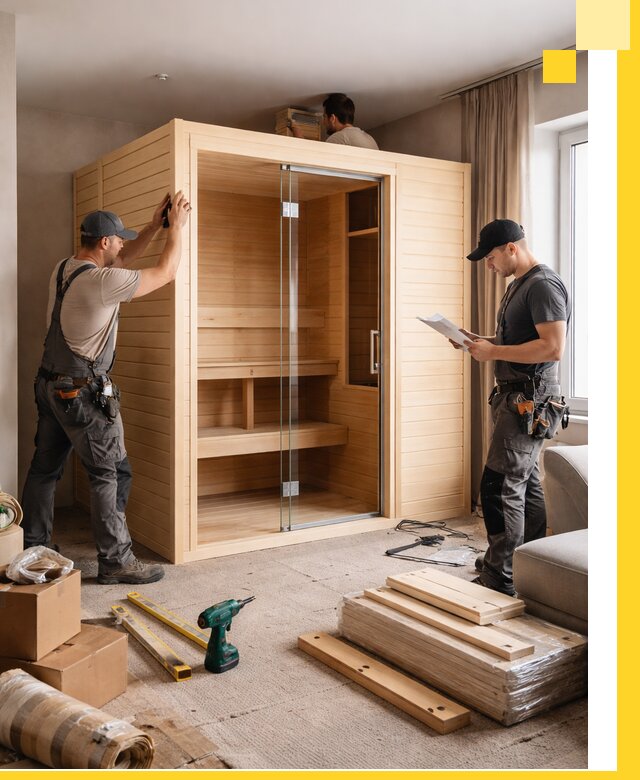 Установка и благоустройство саун в квартире в Елабуге