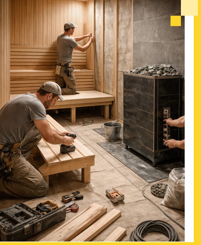Дизайн и строительство интерьерных саун под ключ в Елабуге