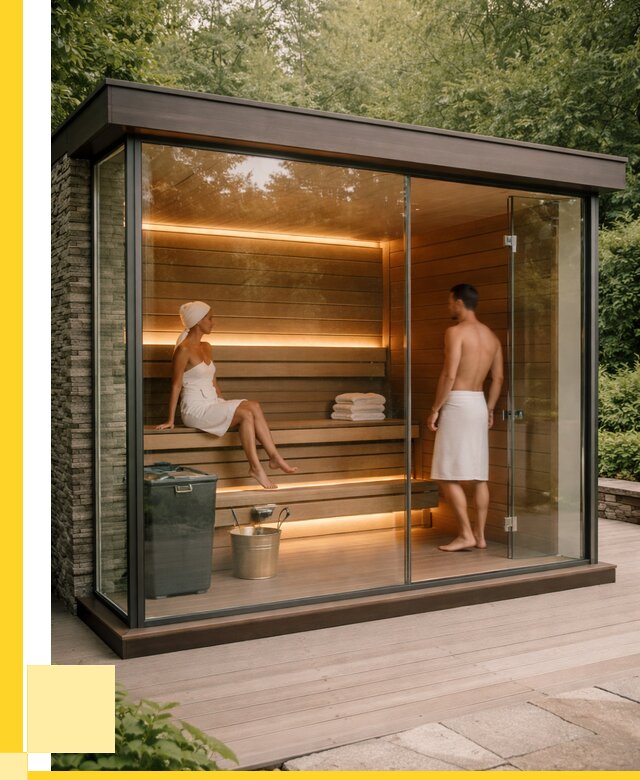 Сауна стеклянная и двери для сауны в Елабуге от 253200 р. | ЭриданЛбг