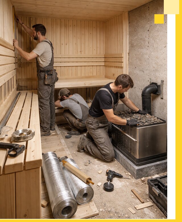 Индивидуальные сауны на заказ в Елабуге под ключ, проект и монтаж