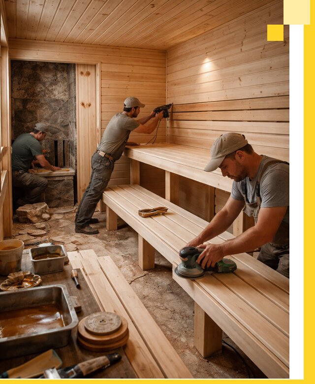 Профессиональная отделка бань в Елабуге под ключ, с гарантией