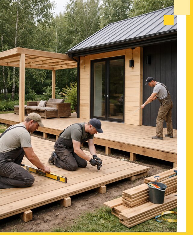 Строительство бань с террасой и бассейном под ключ в Елабуге