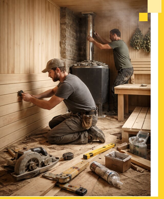 Полное строительство и оснащение парных под ключ в Елабуге