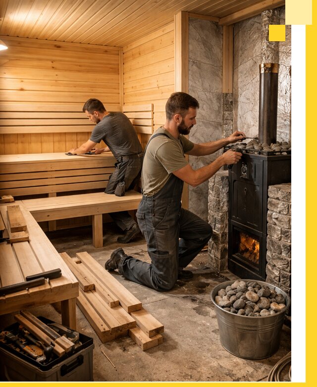 Дизайн и строительство интерьеров бань под ключ в Елабуге