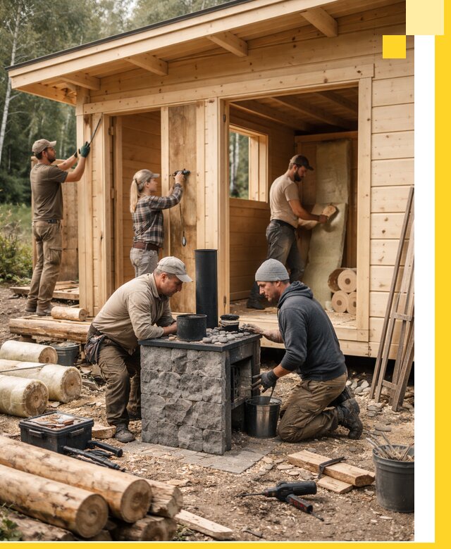 Купить баню под ключ в Елабуге строительство монтаж отделка