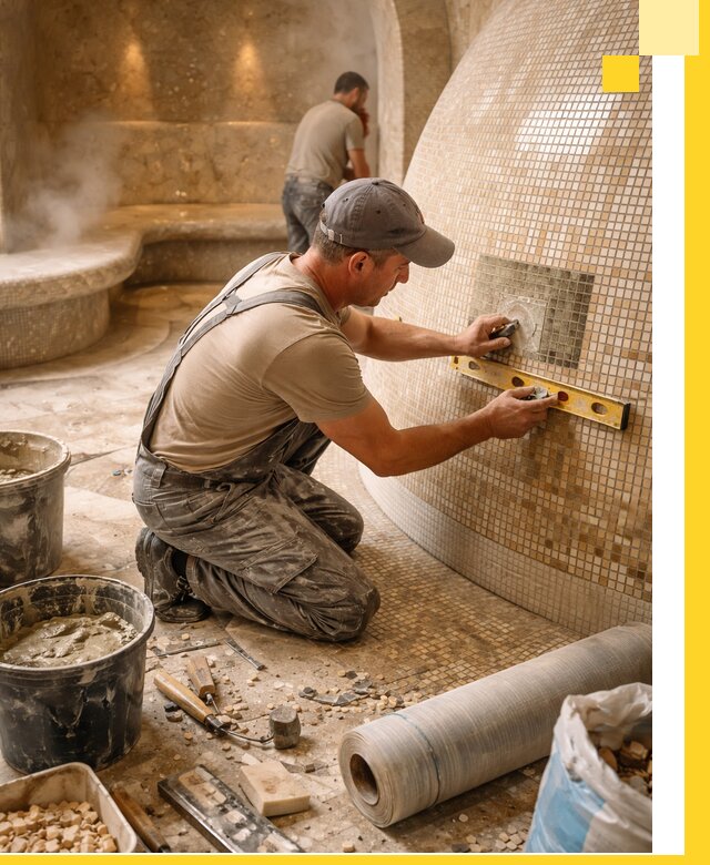 Хамам под ключ в Елабуге: проектирование, строительство, отделка