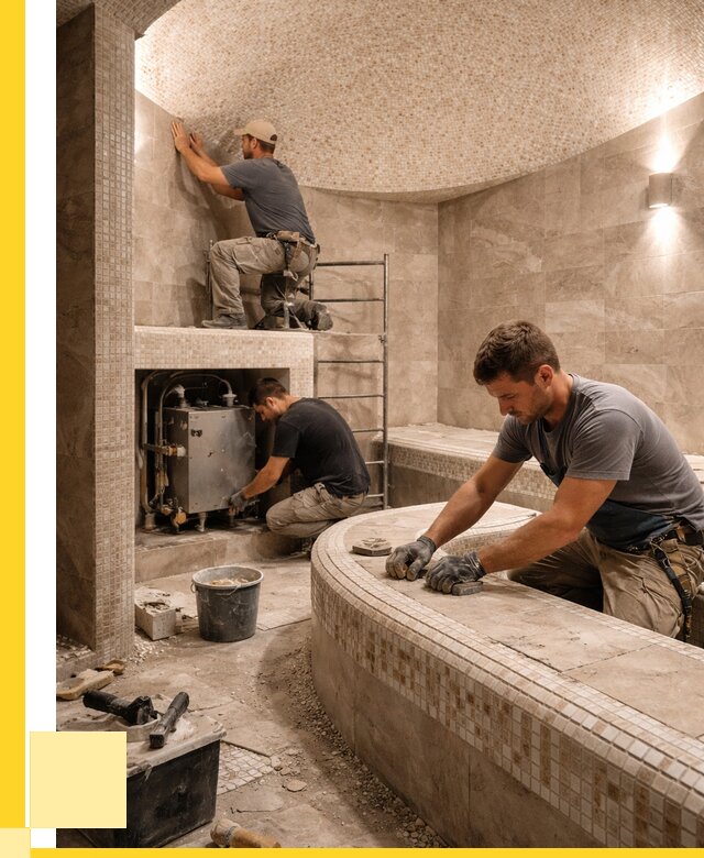 Монтаж хамамов под ключ в Елабуге от 253200 р. ЭриданЛбг