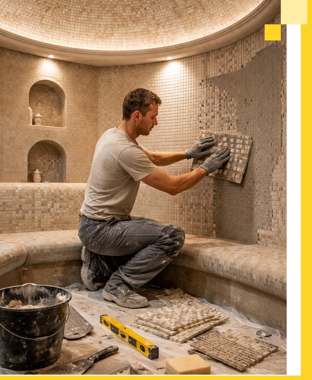 Устройство и монтаж домашнего хамама под ключ в Елабуге