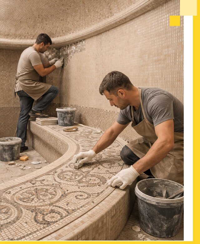 Плитка для хамама в Елабуге, укладка, подбор и поставка