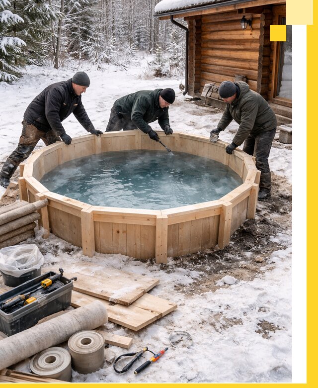 Изготовление и установка ледяных купелей под ключ в Елабуге