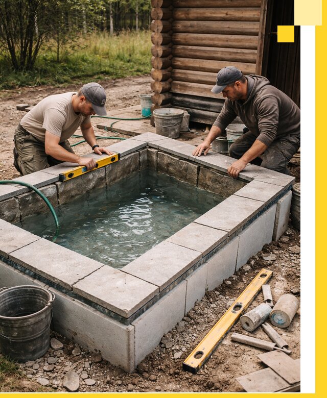 Изготовление и установка холодных купелей под ключ в Елабуге